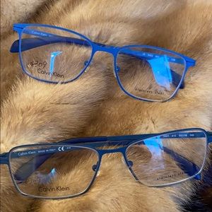 Two pairs Calvin Klein stainless eye frames